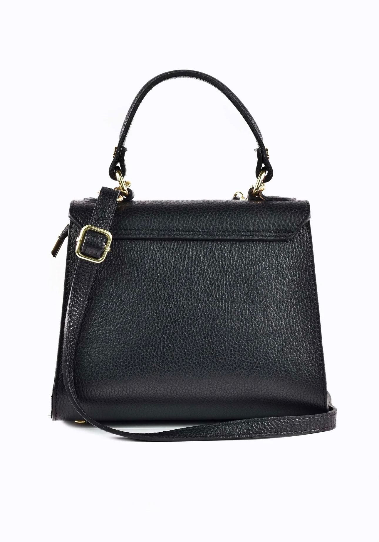 Borsa a mano e tracolla in pelle martellata