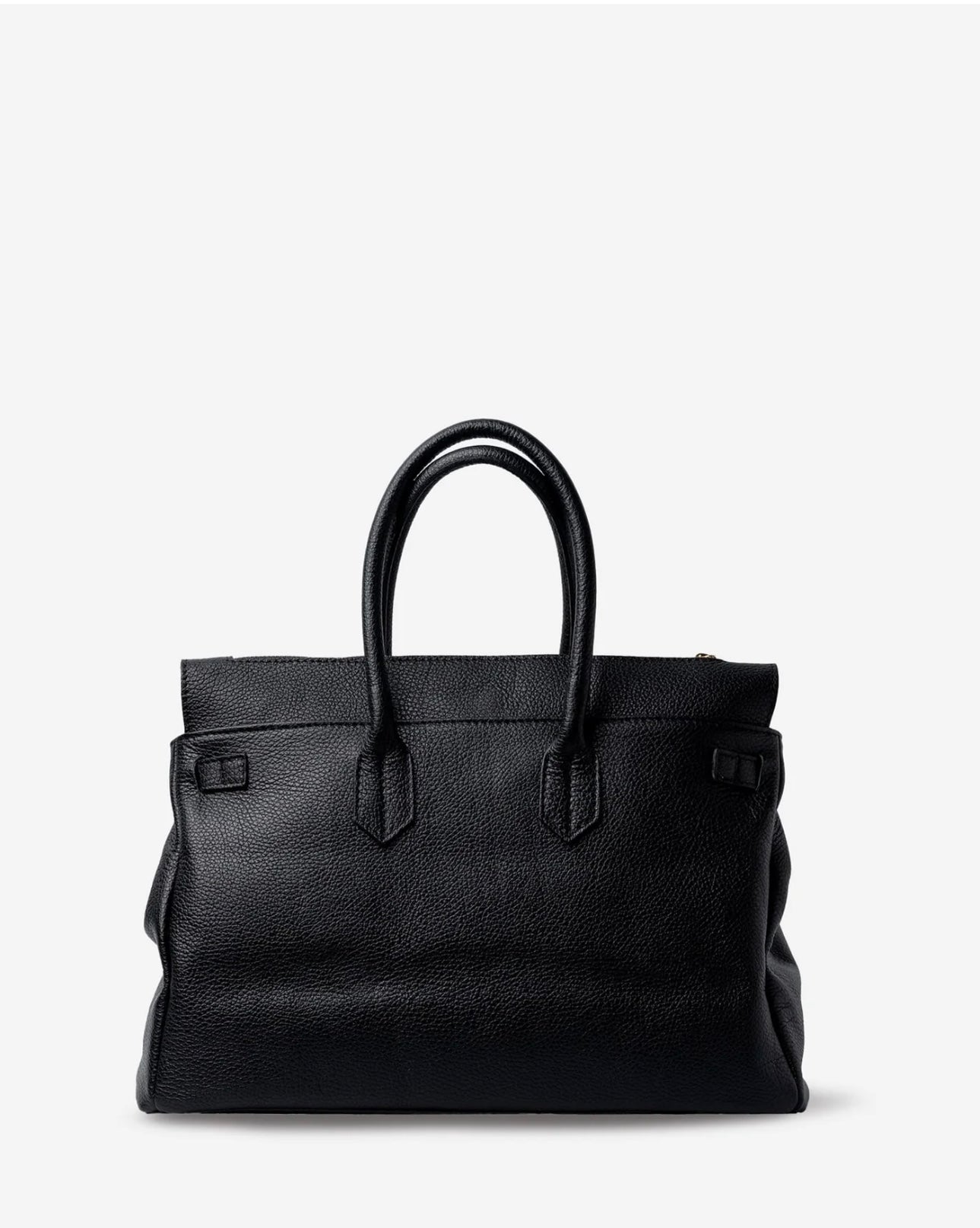 Borsa due manici in pelle martellata