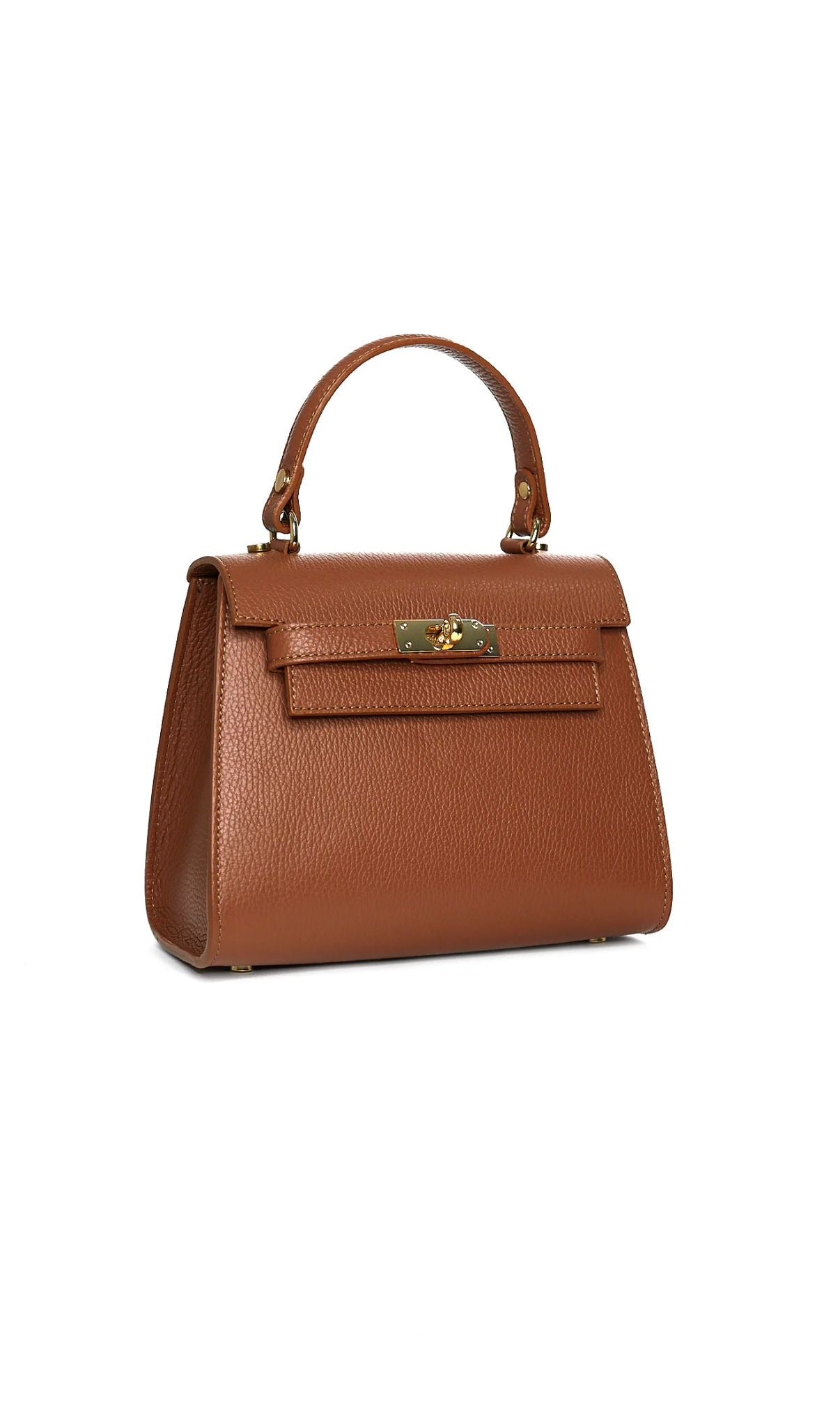 Borsa a mano e tracolla in pelle martellata