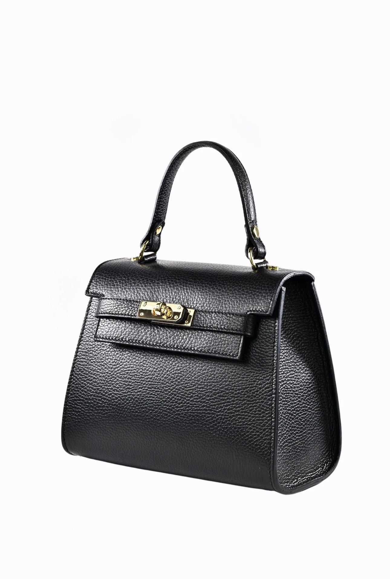 Borsa a mano e tracolla in pelle martellata