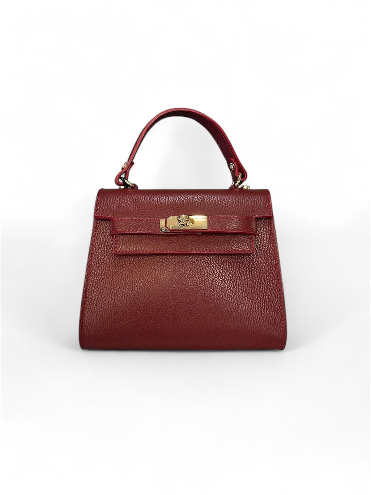 Borsa a mano e tracolla in pelle martellata