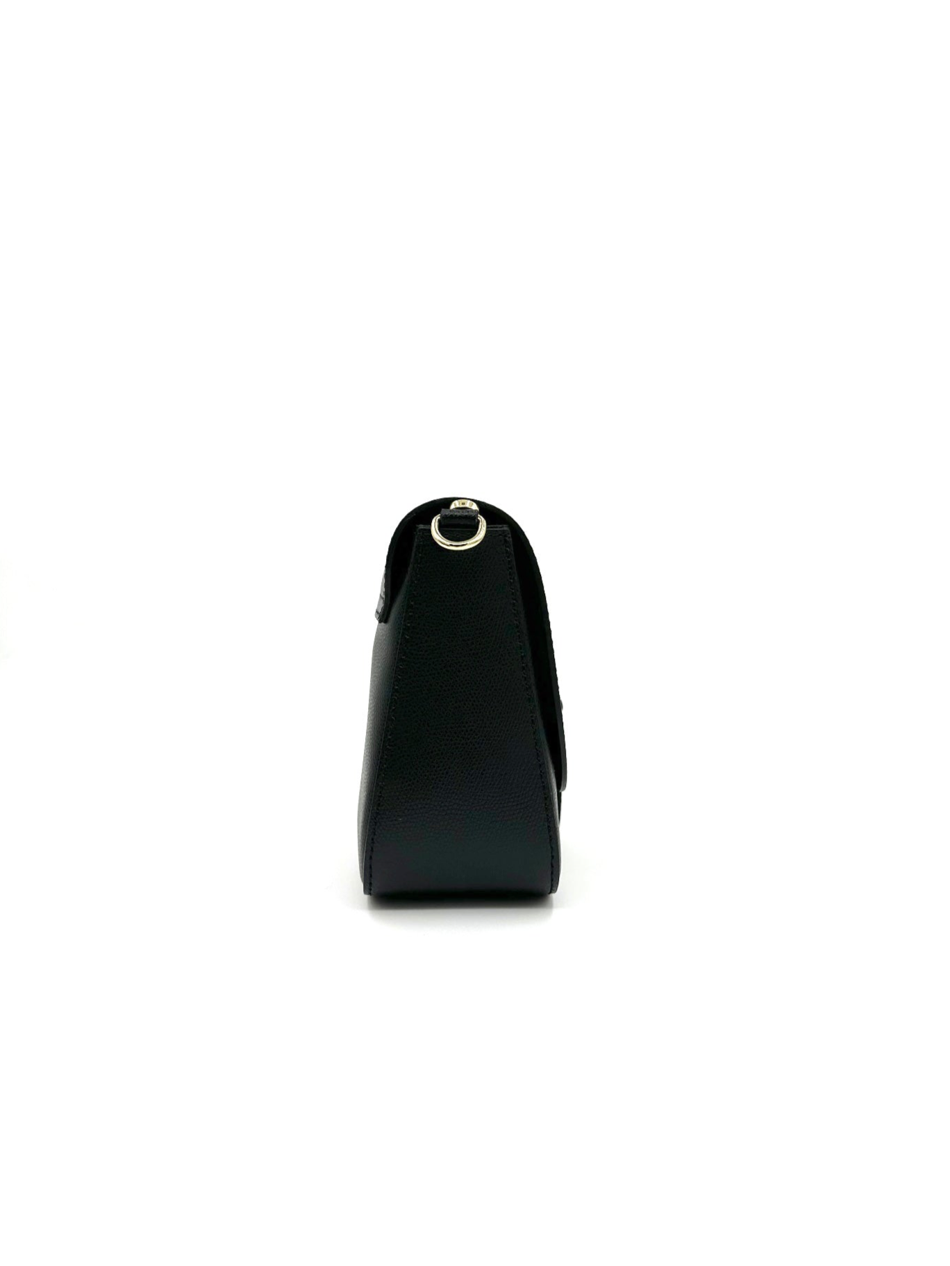 borsa tracolla con patella in safiano