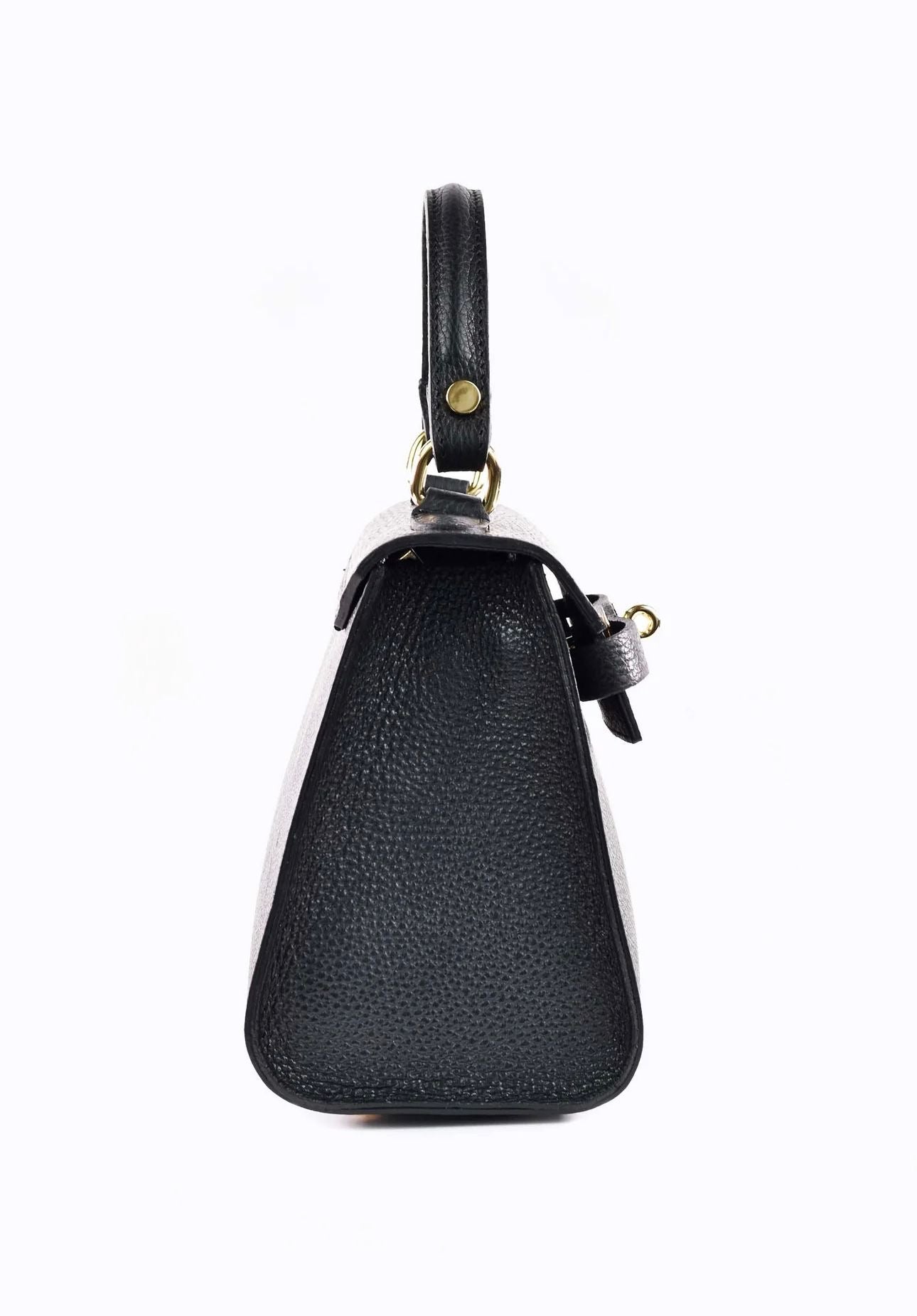 Borsa a mano e tracolla in pelle martellata
