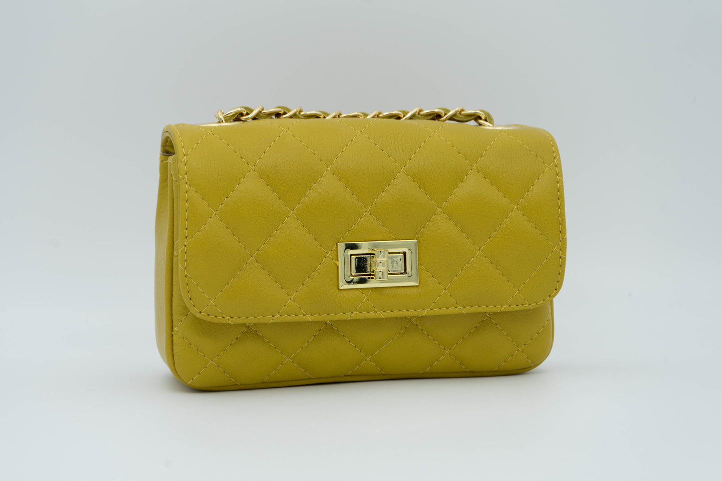 Borsa in pelle trapuntata piccola