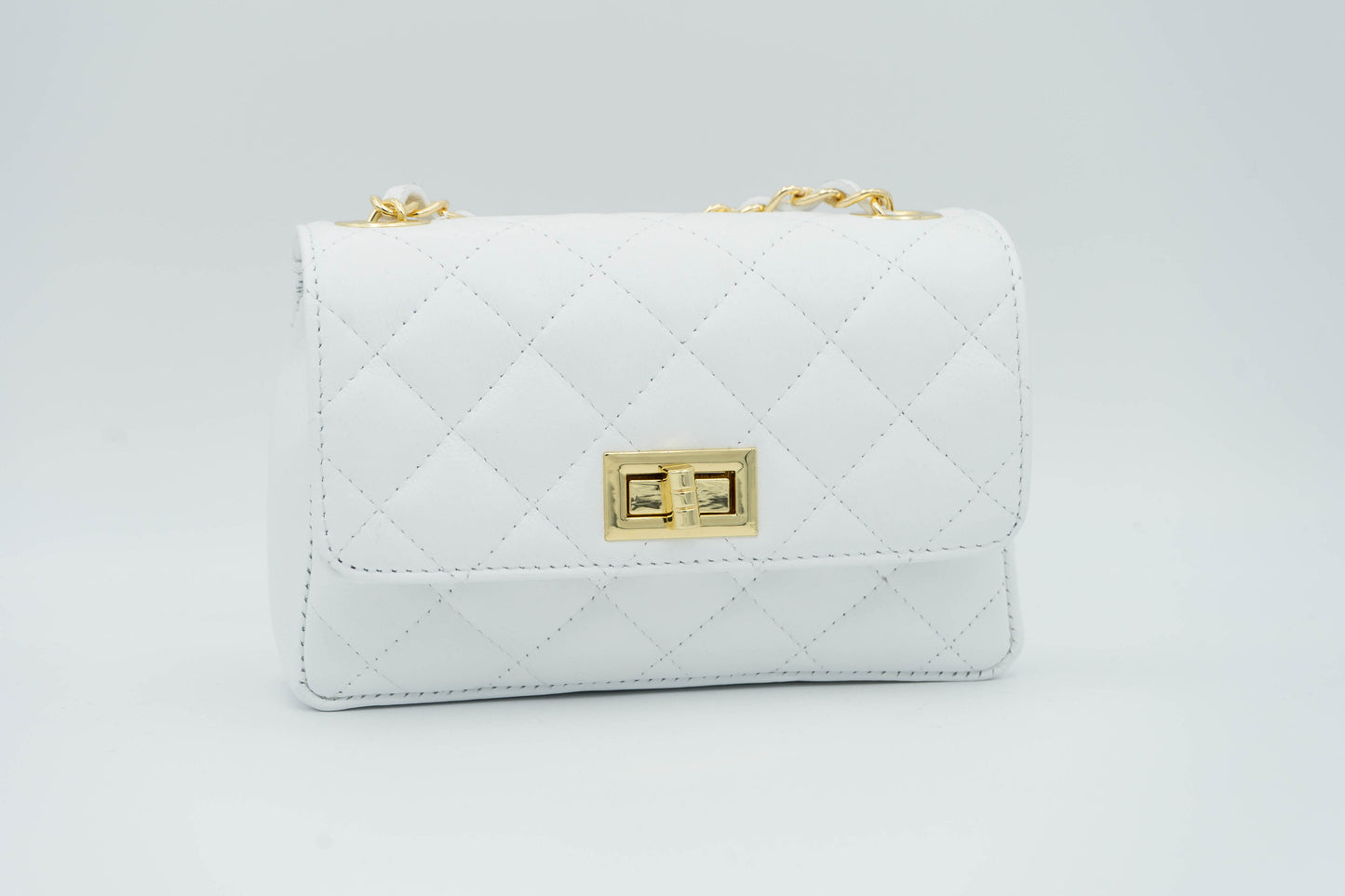 Borsa in pelle trapuntata piccola