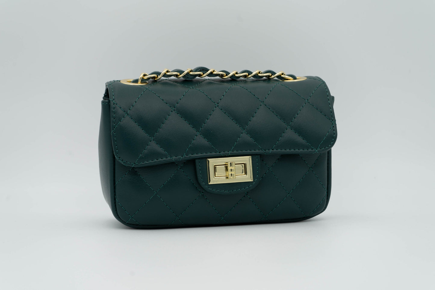 Borsa in pelle trapuntata piccola