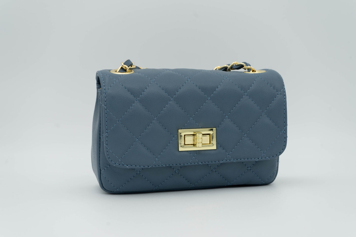 Borsa in pelle trapuntata piccola