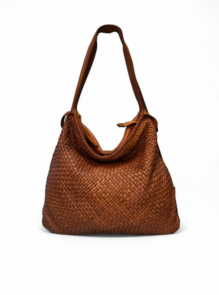 Borsa zaino intrecciato
