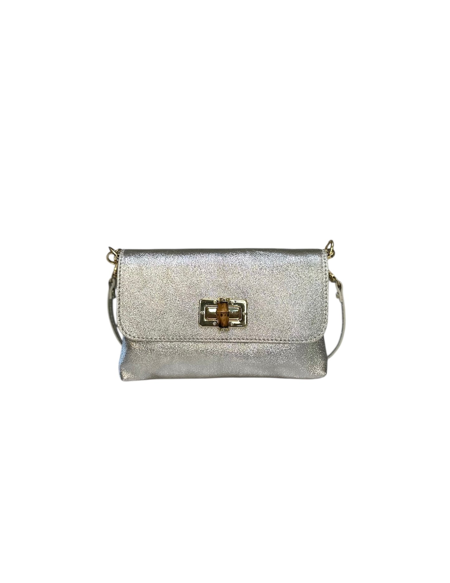 Borsa piccola con dettaglio in bambù