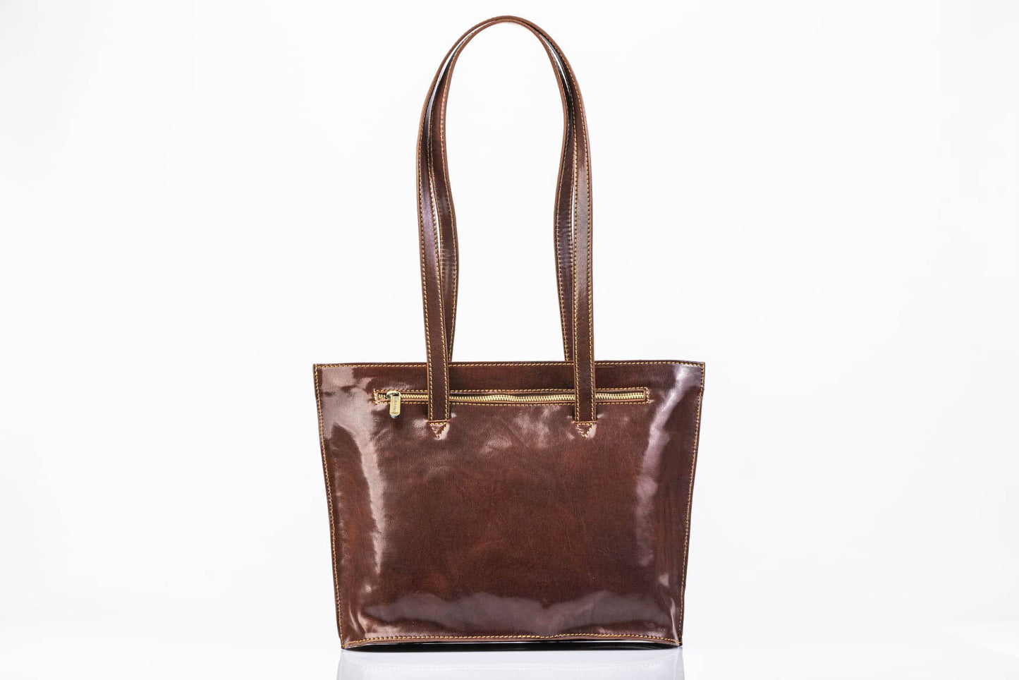 Borsa in cuoio due manici