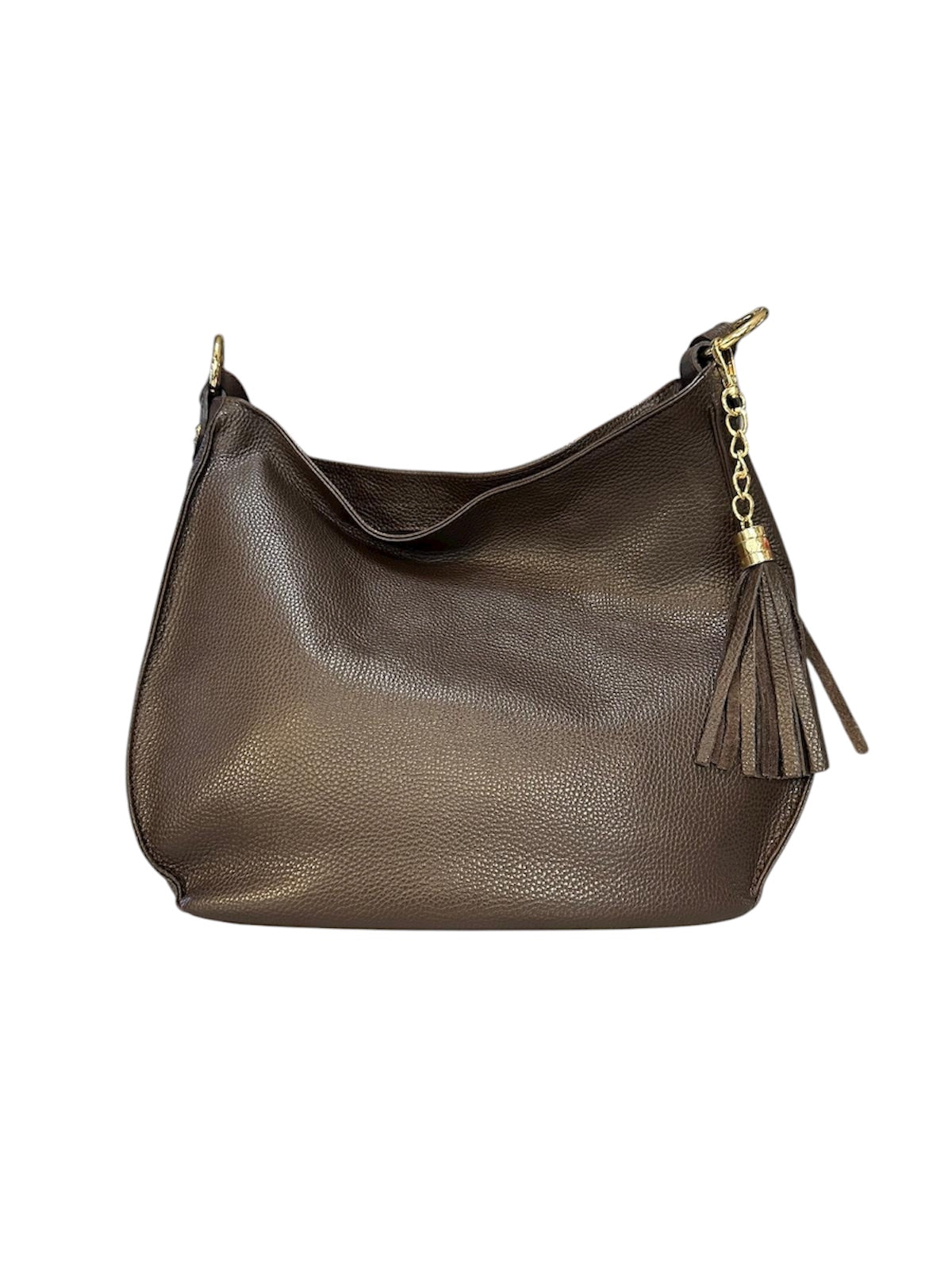 Sacca in pelle martellata