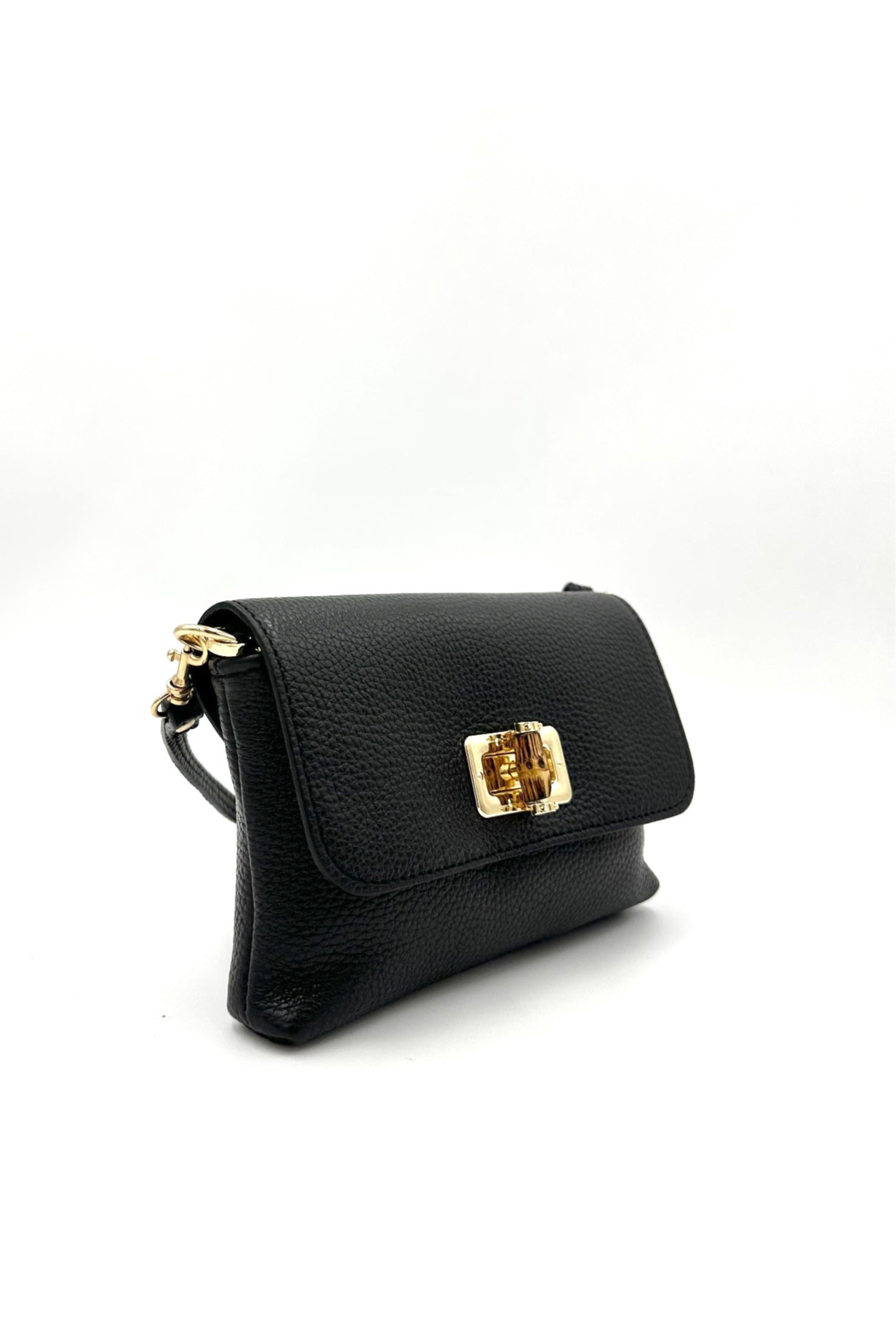 Borsa piccola con dettaglio in bambù