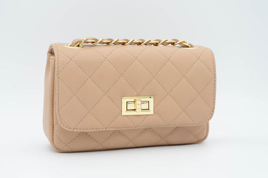 Borsa in pelle trapuntata piccola